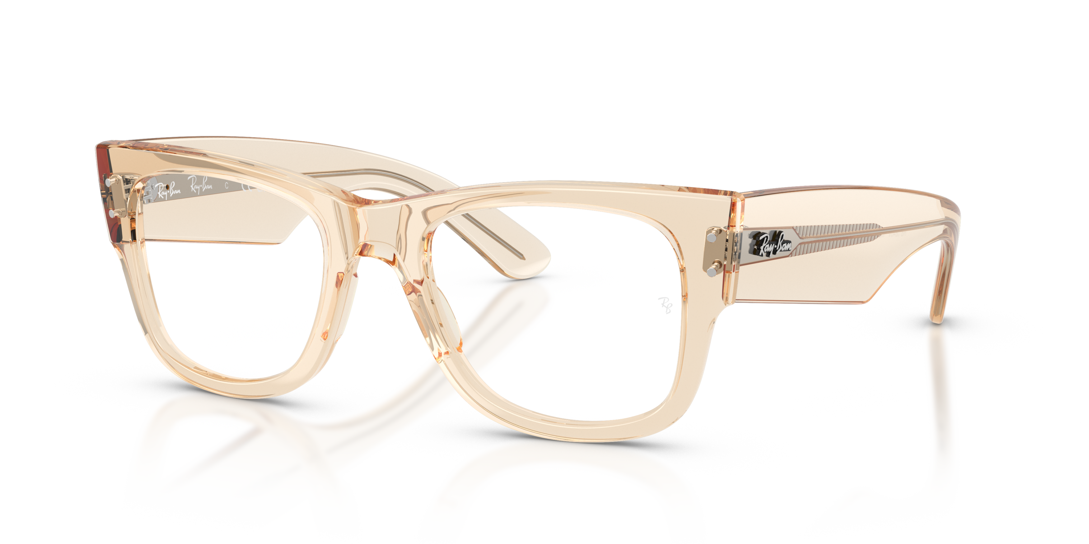 Ray Ban MEGA WAYFARER 0RX0840V 8539 TRANSPARENT NUDE 51-21 Ray-Ban 0RX0840V Korrektionsbrille in TRANSPARENT NUDE