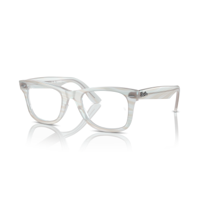 Ray-Ban 0RX4340V Korrektionsbrille in PHOTO STRIPED LIGHT BLUE