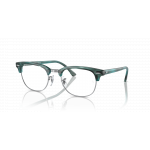 Ray Ban Ray Ban CLUBMASTER 0RX5154 8377 STRIPED GREEN ON SILVER 51-21