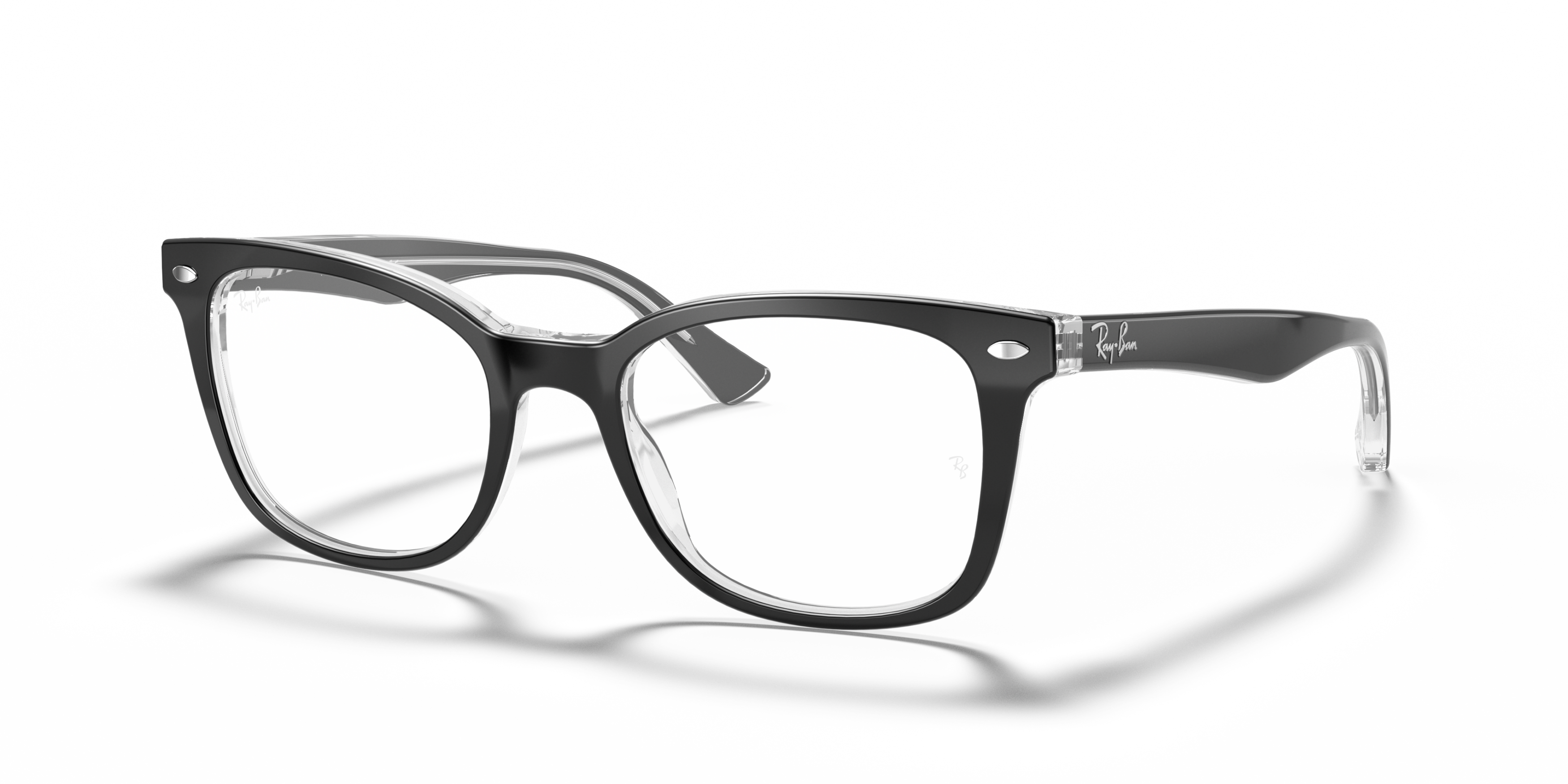 Ray Ban Ray Ban 0RX5285 2034 BLACK ON TRANSPARENT 53-19 Ray Ban Ray Ban 0RX5285 2034 BLACK ON TRANSPARENT 53-19