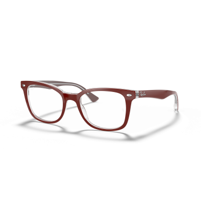Ray Ban Ray Ban 0RX5285 5738 BORDEAUX ON TRANSPARENT 53-19