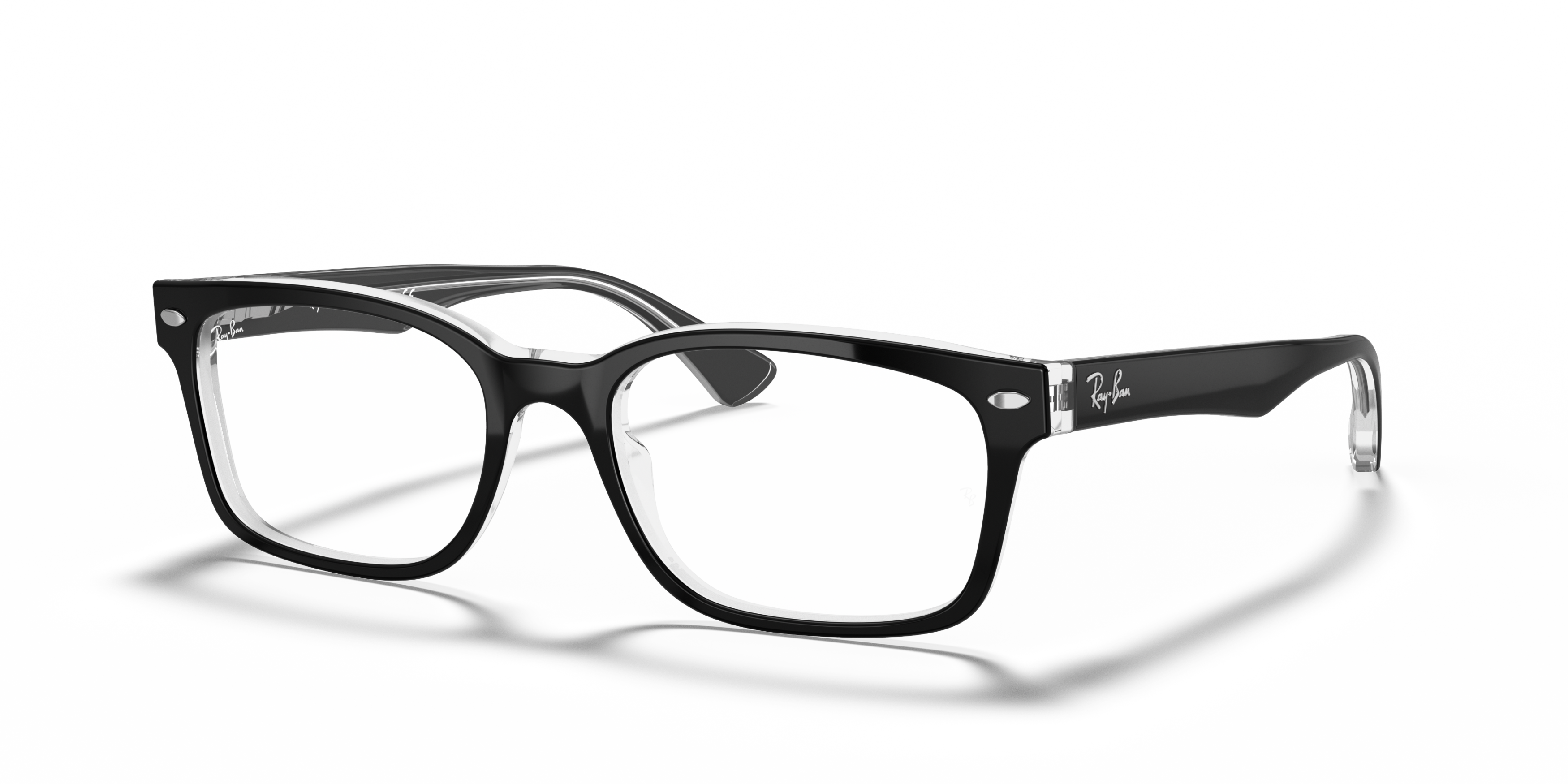Ray Ban Ray Ban 0RX5286 2034 BLACK ON TRANSPARENT 51-18 Ray Ban Ray Ban 0RX5286 2034 BLACK ON TRANSPARENT 51-18