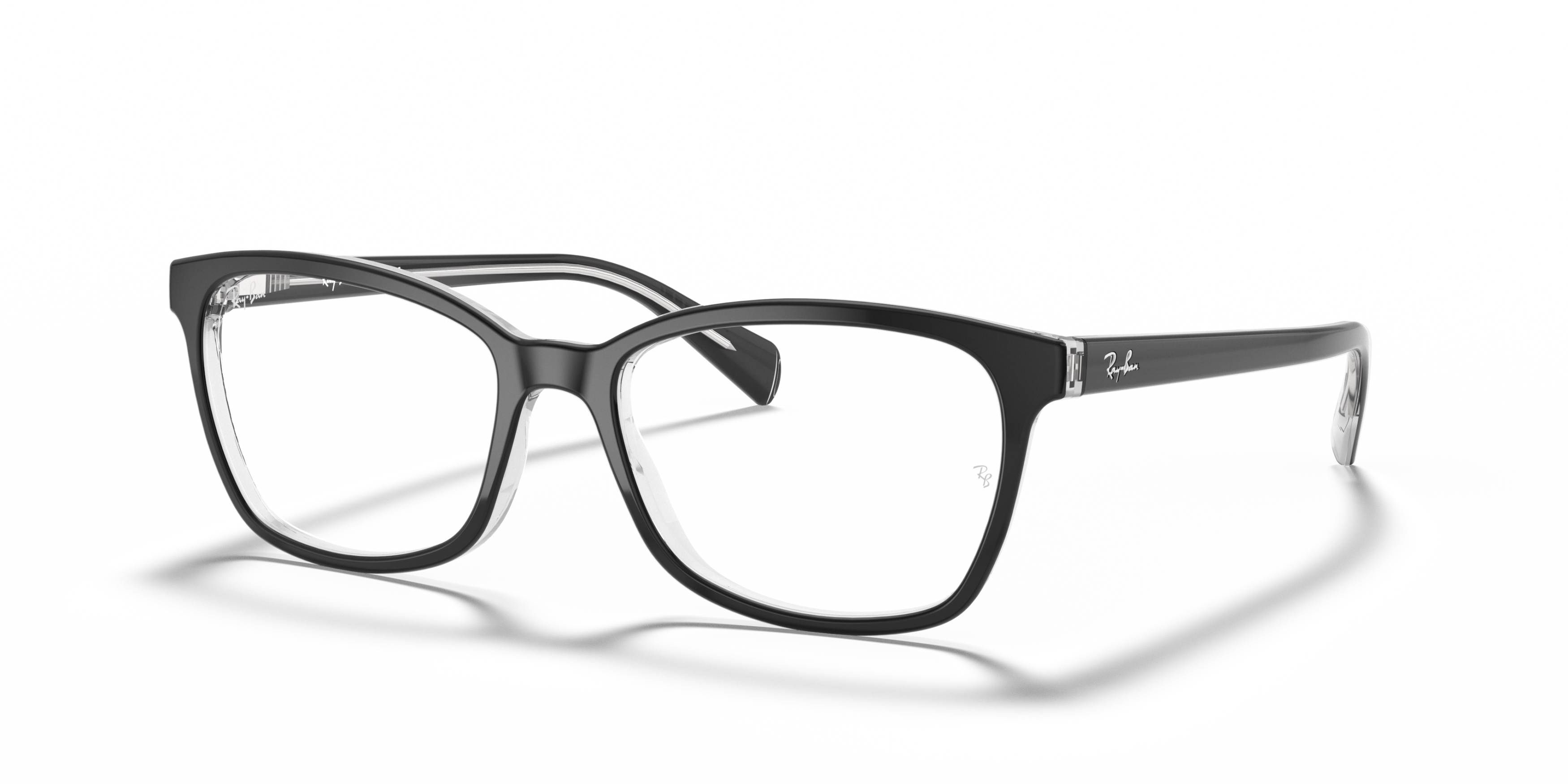 Ray Ban Ray Ban 0RX5362 2034 BLACK ON TRANSPARENT 54-17 Ray Ban Ray Ban 0RX5362 2034 BLACK ON TRANSPARENT 54-17