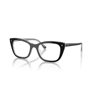 Ray Ban Ray Ban 0RX5433 2034 BLACK ON TRANSPARENT 52-19