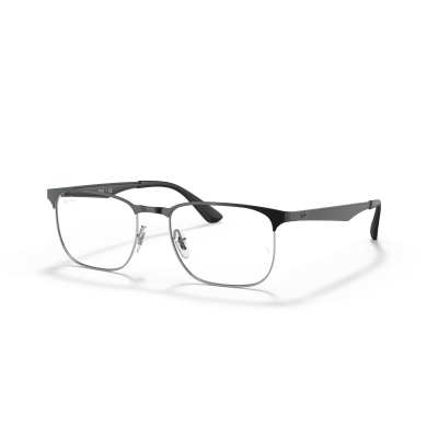 Ray Ban Ray Ban 0RX6363 2861 BLACK ON SILVER 56-18
