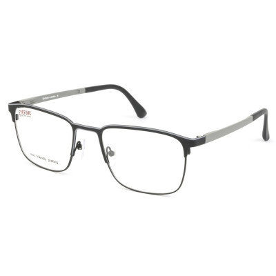 EYEFUNC 1061-54 Herrenbrille mit rechteckiger Vollrandfassung in Schwarz/Grau