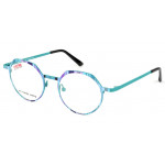 EYEFUNC 1122-72 Damenbrille mit runder Vollrandfassung in Grün/Mehrfarbig