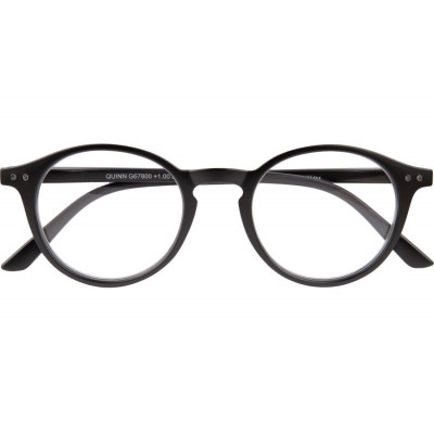 QUINN Kunststoff-Fertiglesebrille in Schwarz mit Federtechnik