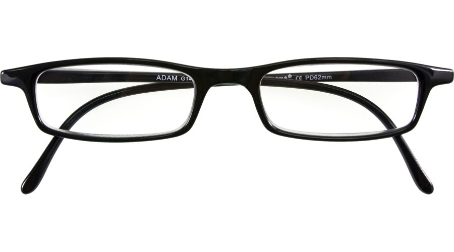 500 Schwarze Kunststofflesebrille ADAM mit Federtechnik für optimale Passform