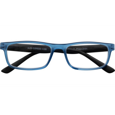 Blau-schwarze Lesebrille Modell ALEX mit Federtechnik