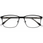 Schwarze Lesebrille BEN mit Federscharnier und Etui