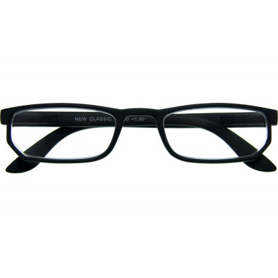 CLASSIC G0300 schwarze Kunststoff-Halbbrille mit +1.00 Dioptrien