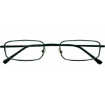 CLUB L G29700 schwarze Metall-Halbbrille mit Federtechnik und +1.00 Dioptrien