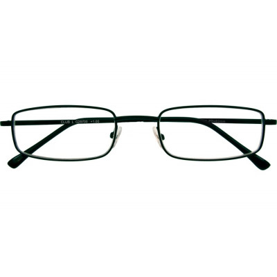 CLUB L G29700 schwarze Metall-Halbbrille mit Federtechnik und +1.00 Dioptrien