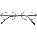 CLUB L G29700 schwarze Metall-Halbbrille mit Federtechnik und +1.00 Dioptrien