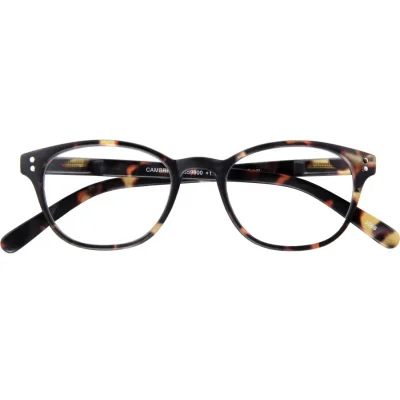 CAMBRIDGE G59800 Fertiglesebrille in havanna-schwarz mit Kunststoffrahmen und praktischem Etui