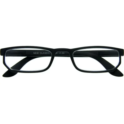 CLASSIC G0300 schwarze Kunststoff-Halbbrille mit +1.00 Dioptrien