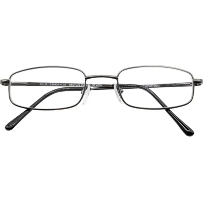 CLUB L G29700 schwarze Metall-Halbbrille mit Federtechnik und +1.00 Dioptrien