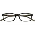 Anthrazitfarbene Metall-Lesebrille EDDY G35000 mit flexiblem Federscharnier und +1.00 Dioptrien inklusive Schutzetui.