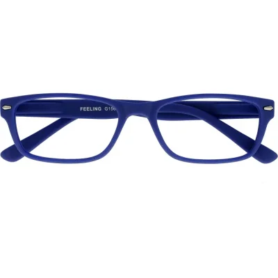 Schwarze Kunststoff-Lesebrille FEELING G15500 mit Federscharnier