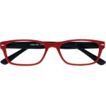 Schwarze Kunststoff-Lesebrille FEELING G15500 mit Federscharnier