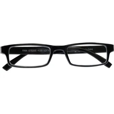 Lesebrille FINN G75200 schwarz mit Kunststoff-Halbbrille und +1