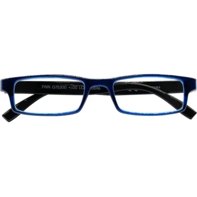 Lesebrille FINN G75200 schwarz mit Kunststoff-Halbbrille und +1