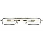 Goldfarbene Faltlesebrille FIRE G5100 mit praktischem Feuerzeugetui und +1