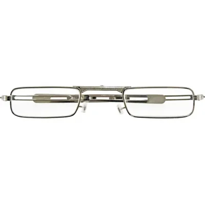Goldfarbene Faltlesebrille FIRE G5100 mit praktischem Feuerzeugetui und +1