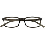 Anthrazitfarbene Metall-Lesebrille EDDY G35000 mit flexiblem Federscharnier und +1.00 Dioptrien inklusive Schutzetui. anthrazit