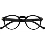 Schwarze Lesebrille FRANKIE G70800 aus recyceltem Kunststoff mit Federscharnier und +1