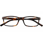 Anthrazitfarbene Metall-Lesebrille EDDY G35000 mit flexiblem Federscharnier und +1.00 Dioptrien inklusive Schutzetui. havanna