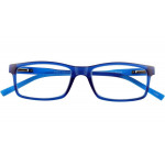 Anthrazitfarbene Metall-Lesebrille EDDY G35000 mit flexiblem Federscharnier und +1.00 Dioptrien inklusive Schutzetui. blau