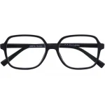 Schwarze Lesebrille GRETA G70400 aus recyceltem Kunststoff mit Federscharnier und +1