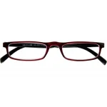 Schwarze Kunststoff-Lesebrille HALF-LINE G31000 mit Federtechnik und +1