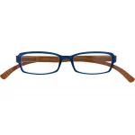 Braun-türkisfarbene Kunststoff-Lesebrille HANG OVER G45600 mit Federtechnik und +1