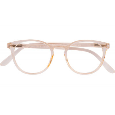 Beige Kunststoff-Lesebrille ELLA G68200 mit Federscharnier und +1.00 Dioptrien