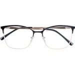 MIA Fertiglesebrille in schwarz-gold mit Federtechnik und Etui