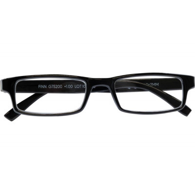 Lesebrille FINN G75200 schwarz mit Kunststoff-Halbbrille und +1