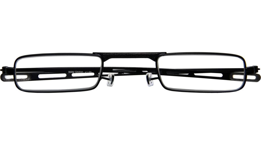 500 Schwarze Reise-Lesebrille Modell 9 MM mit robuster Fassung