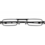 Schwarze Reise-Lesebrille Modell 9 MM mit robuster Fassung