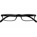 Schwarze Kunststoff-Lesebrille HALF-LINE G31000 mit Federtechnik und +1