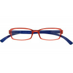 Braun-türkisfarbene Kunststoff-Lesebrille HANG OVER G45600 mit Federtechnik und +1