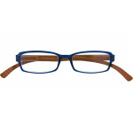 Braun-türkisfarbene Kunststoff-Lesebrille HANG OVER G45600 mit Federtechnik und +1