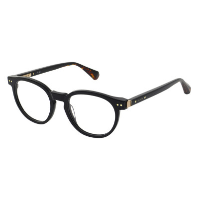 All Saints ALS1013 Unisexbrille in Schwarz mit runder Form