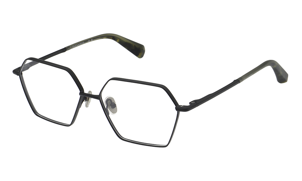 ALS3013 002 54-14 All Saints ALS3013 Unisexbrille in Schwarz mit vieleckiger Form
