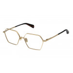 All Saints ALS3013 Unisexbrille in Silber und Goldfarben mit vieleckiger Form