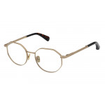 All Saints ALS3017 Unisexbrille in Goldfarben mit runder Form