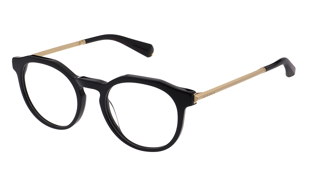 ALS3023 001 51-20 All Saints ALS3023 Unisexbrille in Schwarz mit runder Form