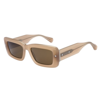 All Saints ALS5028 Unisexbrille in Braun mit rechteckiger Form